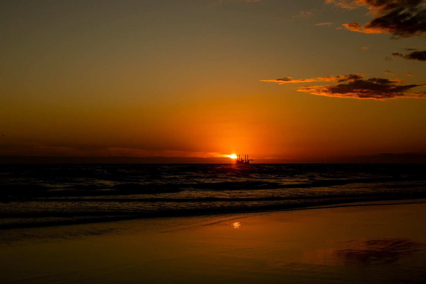 Schiff Sonnenuntergang