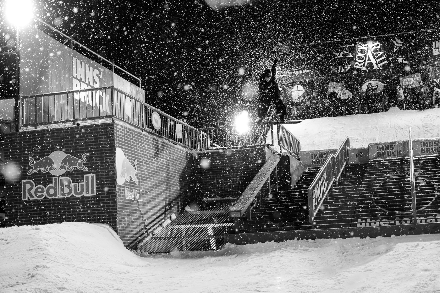 Snowboard Schwarzweiß